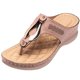 thumbnail image 1 of Chanclas de verano 2021, zapatillas de mujer, plantilla de rombo suave, cuñas, zapatos de plataforma con decoración de Metal, sandalias para mujer 202140 Gao Jinjia LED, 1 of 2