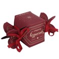 thumbnail image 3 of Caja de papel para dulces con forma de caramelo única, contenedor para boda, fiesta, Baby Shower, color rojo oscuro, 50 Uds., 3 of 8