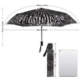 thumbnail image 2 of POBUDS Windproof Automatic Umbrella – Steel-Carbon Fiber Frame, UV-Blocking Black Coating Inside, Auto Open/Close - BOHO Expande, 2 of 8