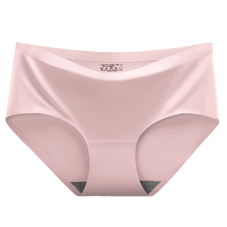 Fulorrnie Underwear for Women Seamless Briefs Breathable Comfort Panties Sport Hipster Waist Elastic Panty Pink XXL