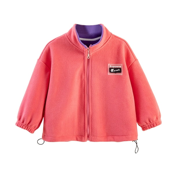 Abrigo De Invierno Para Niños Pequeños Niños Prendas De Abrigo Chaquetas Ropa Para Niños Chaqueta De Lana Suéter De Lana De Otoño Ropa De Terciopelo De Doble Cara Rosa Odeerbi LM103-7859