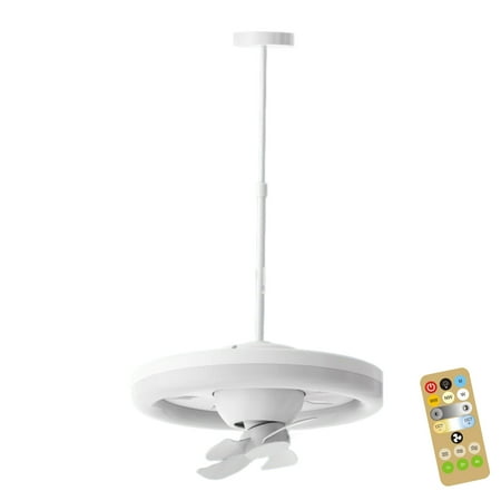 

Ceiling Fan Light 360 Head Shaking Fan Chandelier 3-speed Wind for Bedroom Study