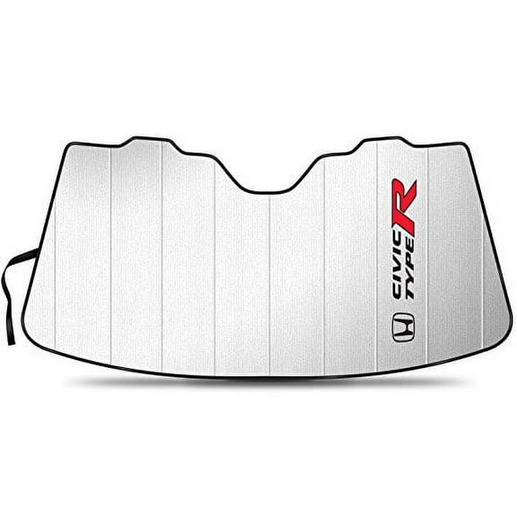 Honda Civic Type-R Universal Fit Enforced Stand-Up Auto Windshield Sun Shade at Standard Size 54"x 27.5"