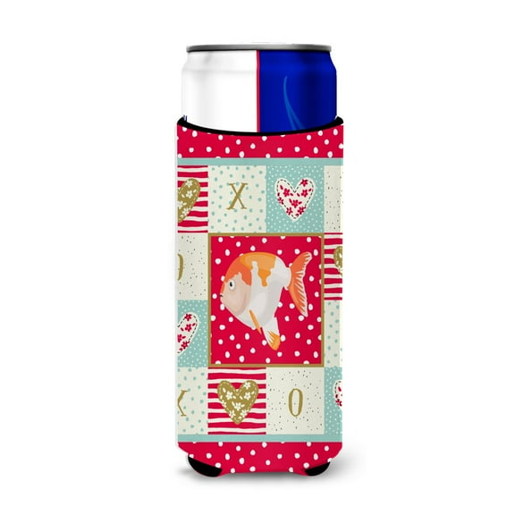 Carolines Treasures CK5474MUK Lionhead Goldfish Love Michelob Ultra Hugger for slim cans  Slim Can multicolor