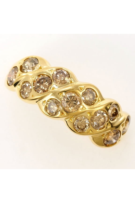 Pre-Owned 18K (18-karat) Yellow Gold Ring with Brown Diamond (1.04ct), Certificate of...