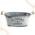 thumbnail image 4 of Vintage Metal Pitcher Vase Flower Bucket with Handles Galvanized Plant Pots, 4 of 5