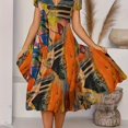thumbnail image 1 of Vestido De Manga Corta Con Cuello En V, Vestido Informal Bohemio Para Verano Y Primavera, Ropa De Mujer, 1 of 4
