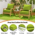 thumbnail image 5 of Kimunuk Outdoor Deep Seat Cushion Set for Patio Furniture, Splash-Proof & Fade Resistant, 22" L X 22" W X 4" H, Grass Green, 5 of 6