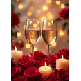 thumbnail image 4 of LUUFILx Romantic Rose Candlelight Champagne Valentine Backdrop Background Wedding Party Photography Props Anniversary Banner Decors Dinner Date Night, 4 of 7