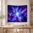 thumbnail image 5 of Cosmic Starburst in Swirling Nebula, Energetic Psychedelic for Space Lovers, Celestial Wall Art Decor, Housewarming Gift, Tapestry Wall Hanging for Bedroom and Dorm, 5 of 7
