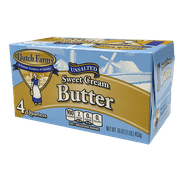 Dutch Farms No Salt Sweet Cream Butter Sticks, 16 Oz., 4 Count