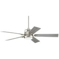 thumbnail image 6 of 60" Casa Vieja Lemans Modern Industrial Indoor Ceiling Fan with Dimmable LED Light Remote Control Brushed Nickel Gray Oak Opal Glass for Living Room, 6 of 9