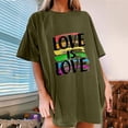 thumbnail image 2 of Mchoice Pride Shirt Women LGBTQ Equality Shirts Rainbow Shirt Love to Love Graphic Tees Casual Summer Short Sleeve Tops, 2 of 7
