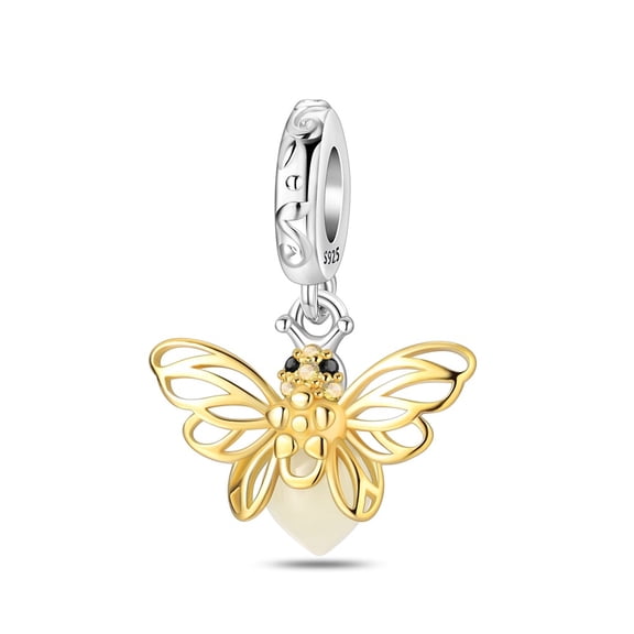 Firefly Pendant (Glowing) Charm, Compatible with Most Bracelet, Charm for Bracelet