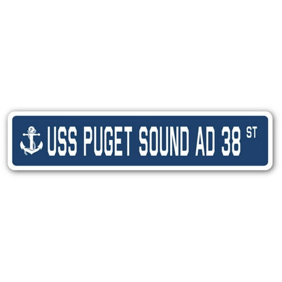 USS PUGET SOUND AD 38 Street Sign us navy ship veteran sailor gift