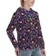 thumbnail image 6 of Daiia Lavender Flowers Pattern Women's Fashion Hoodies & Sweatshirts with Kangaroo Pocket Hooded Sweatshirt with Eye-catching Drawstrings-Medium, 6 of 7