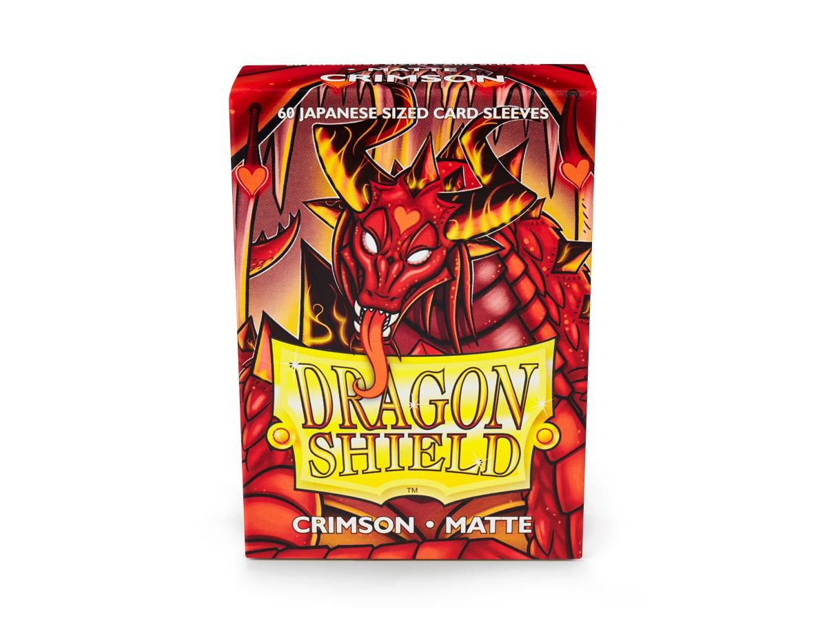 60 Standard Sized Card Sleeves Crimson Dragon Shield Matte