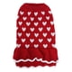 thumbnail image 1 of Suéteres largos para perros y mascotas, vestido de punto, jersey de cuello alto, suéter cálido para cachorros de invierno, vestidos largos (corazón rojo),, 1 of 5