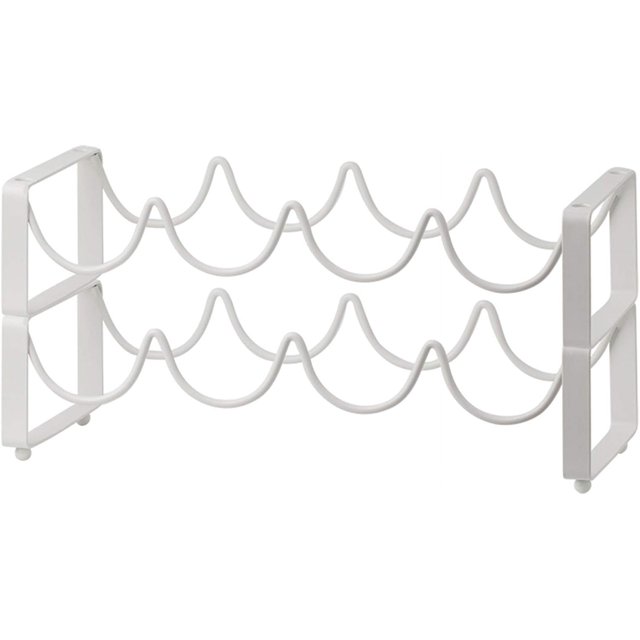 Modular Wine Rack - Stackable Bottle Holder Countertop Wine Storage Shelf for Cellar,Kitchen,Dining Room(Black/White)