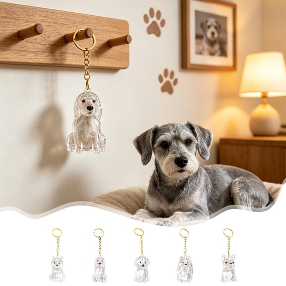 Dog Hair Collector Keychain Charm Memorial Storage Box Mini Transparent Window for Pet Hair Keepsake Keyring for Collecting Hair Portable Pet Memory Capsule by MPOISVA