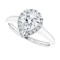 thumbnail image 2 of Amor Jewel 14K White Gold Plated Wedding Anniversary Ring - Pear Cut Excellent 1.5 Ct Diamond Ring for Women's - Halo and Solitaire Diamond Rings for Women's - Valentine Proposal Rings for Her, 2 of 5