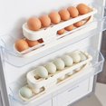 thumbnail image 1 of Huayishang Rack Rolling Egg Dispenser Foldable Space Saving Automatic Egg Roller Dispenser 2 Tier Rolling Egg Holder Container Display Rack Organizer For Kitchen Refrigerator Storage, 1 of 5