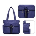 thumbnail image 3 of Bolso casual para mujer, bolso de hombro, bolso de gran capacidad, bolso de nailon suave, azul viejo, 3 of 5