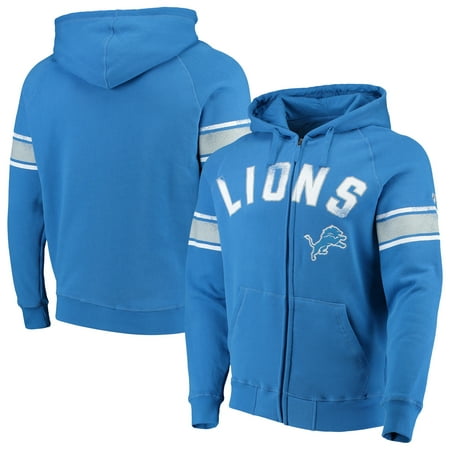 Detroit Lions Mens Sweatshirts - Detroit Lions Hands High Arena Full-Zip Hoodie - Blue