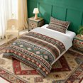 thumbnail image 2 of Erosebridal Geometric Aztec Twin Comforter Sets, Brown Teal Bedding Set, Gray Reversible 2 Pieces, 1 Comforter and 1 Pillowcase, 2 of 6