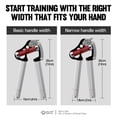 thumbnail image 6 of GD IRON GRIP Hand Grip Strengthener (Grip Strength Trainer) Premium Forearm Strengthener (EXT.80 - 55~176lbs, With Handle Extensions) Adjustable Hand Gripper for Grip Strength, 6 of 7
