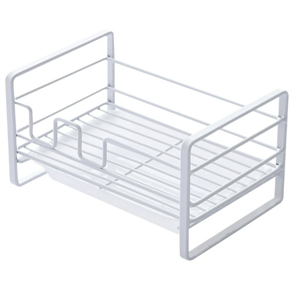 Ogetok Sponge Drain Rack, Kitchen Sink Organizer with Drain Tray, Durable Sink for Sponge & Soap Storage, Space-Saving Countertop Organizer