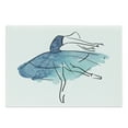 thumbnail image 1 of Ballet Cutting Board, Ballerina Dancer Watercolor Tutu in Blue Shades Classical Arts, Decorative Tempered Glass Cutting and Serving Board, in 3 Sizes, by Ambesonne, 1 of 2