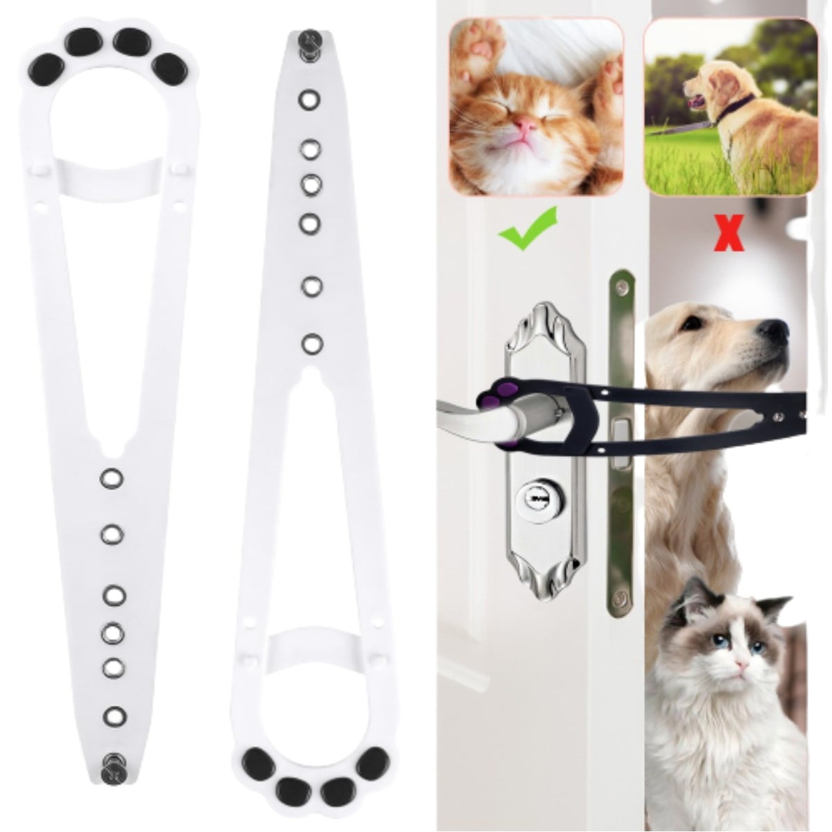 Adjustable Cat Door Holder Latch, Door Stopper Alternative Installs