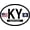 KENTUCKY, variant on OKLAHOMA FLAG, Waterproof UV Coated, Famous Reflective OVAL Sticker DECAL , 3.5" x 4.75"