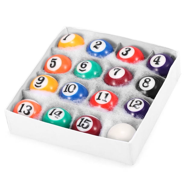 Set 16 Boules Billard Mini 25mm En Résine – Pour Jeux De Loisir, Bars Et Entraînements – Couleurs Aléatoires