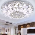 thumbnail image 4 of Fetcoi Modern K9 Crystal Luxury Ceiling Lamp Chandelier Modern Flush Mount LED Pendant Lighting 6 Color Light Gradient Mode for Dining Room Bathroom Bedroom Livingroom, 4 of 8