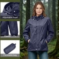 thumbnail image 4 of GUACER Womens Waterproof Hooded Raincoat with Pockets Lightweight Packable Active Outdoor Windbreaker Jackets, 4 of 9