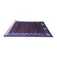 thumbnail image 2 of Ahgly Company Machine Washable Indoor Square Abstract Blue Contemporary Area Rugs, 3' Square, 2 of 4