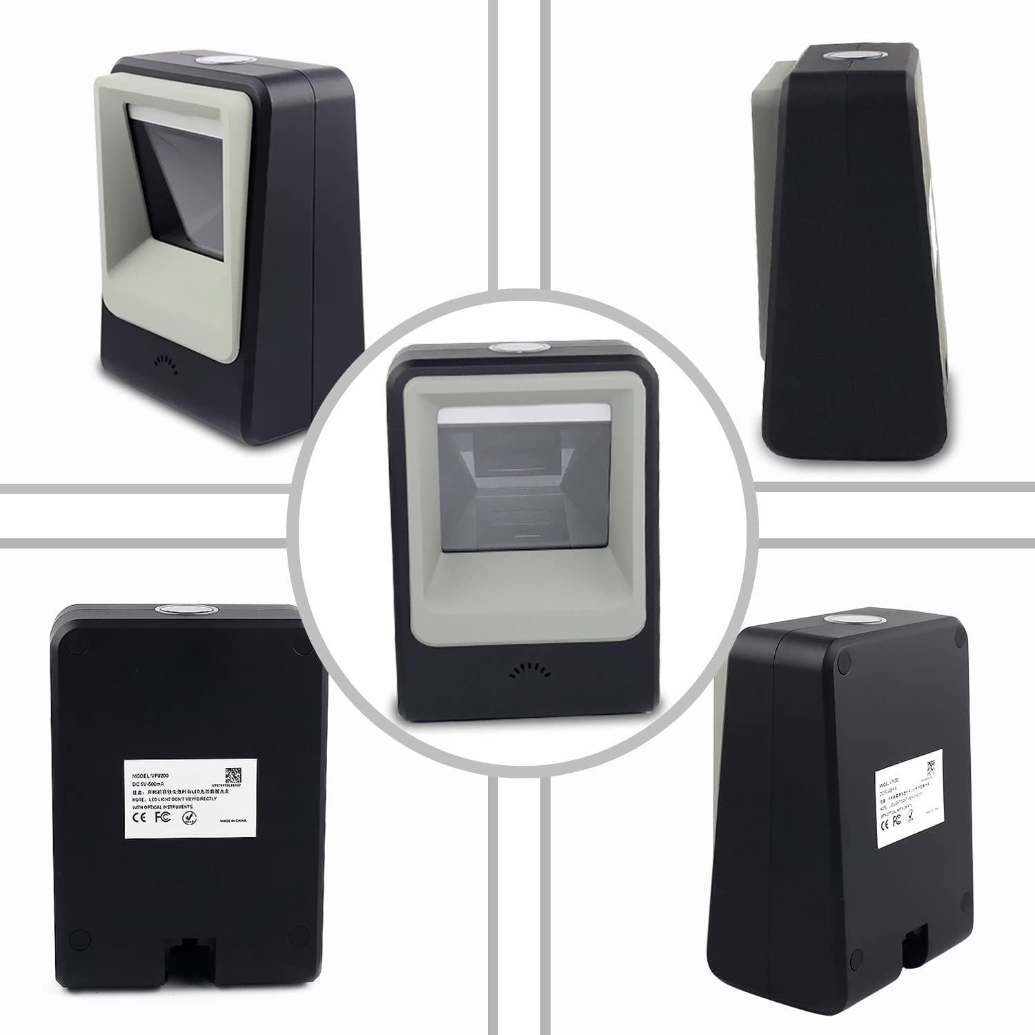 2D QR Barcode Scanner, Omnidirectional Hands-Free USB Automatic Barcode Reader for Mobile Payment Computer Screen Scan