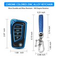 thumbnail image 3 of for Toyota Flip Key Fob Cover Soft TPU Key Case Cover with Keychain for Fortuner Tundra Camry RAV4 Challenger Key Shell, 3 of 6