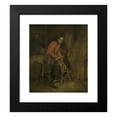 thumbnail image 2 of Caspar Netscher 15x17 Black Modern Framed Museum Art Print Titled - Trimming Bales of Hay (1660 - 1684), 2 of 5