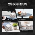 thumbnail image 7 of Fuzoiu Cartoon Bear Brown Print Tissue Box Cover, PU Leather Tissue Holder,Decorative Facial Paper Organizer for Bathroom Living Room Bedroom Countertop Office Desk Car Home, 7 of 7