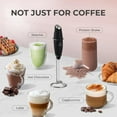 thumbnail image 5 of Zulay Kitchen Powerful Milk Frother Wand With 2 Duracell Batteries - Ultra Fast Handheld Drink Mixer - Electric Whisk Foam Maker for Coffee, Lattes, Cappuccino, Matcha, Hot Chocolate & Creamer, 5 of 5
