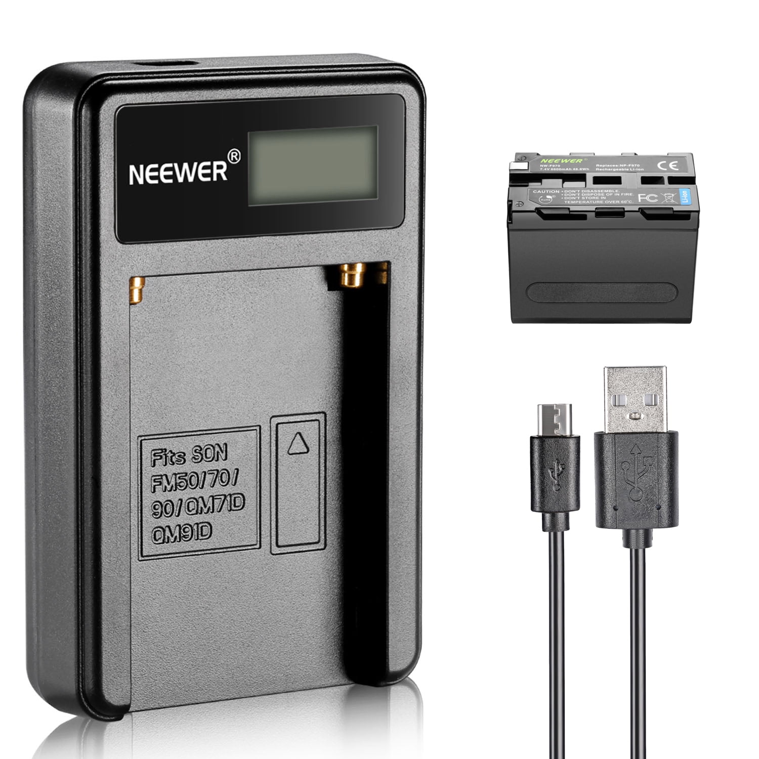 2 Batterie NP-F970 Compatibili Per Sony Handycam - 7900mAh, 7.4V, Ricarica Sicura
