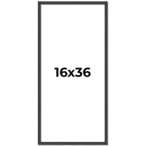 16x36 Rustic Brown Real Wood Picture Frame Width 0.75 inches | Interior Frame Depth 0.5 inches |