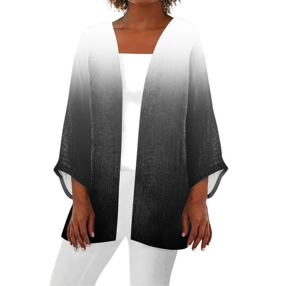 QUYUON Sweaters for Women Cardigan Open Front Sale Long Sleeve Cable Knit Cardigan Women Polyester Cardigan Jacket Women Cardigan Jacket Style Q-7626 Winter Knit Sweater Outerwear Coat Black M