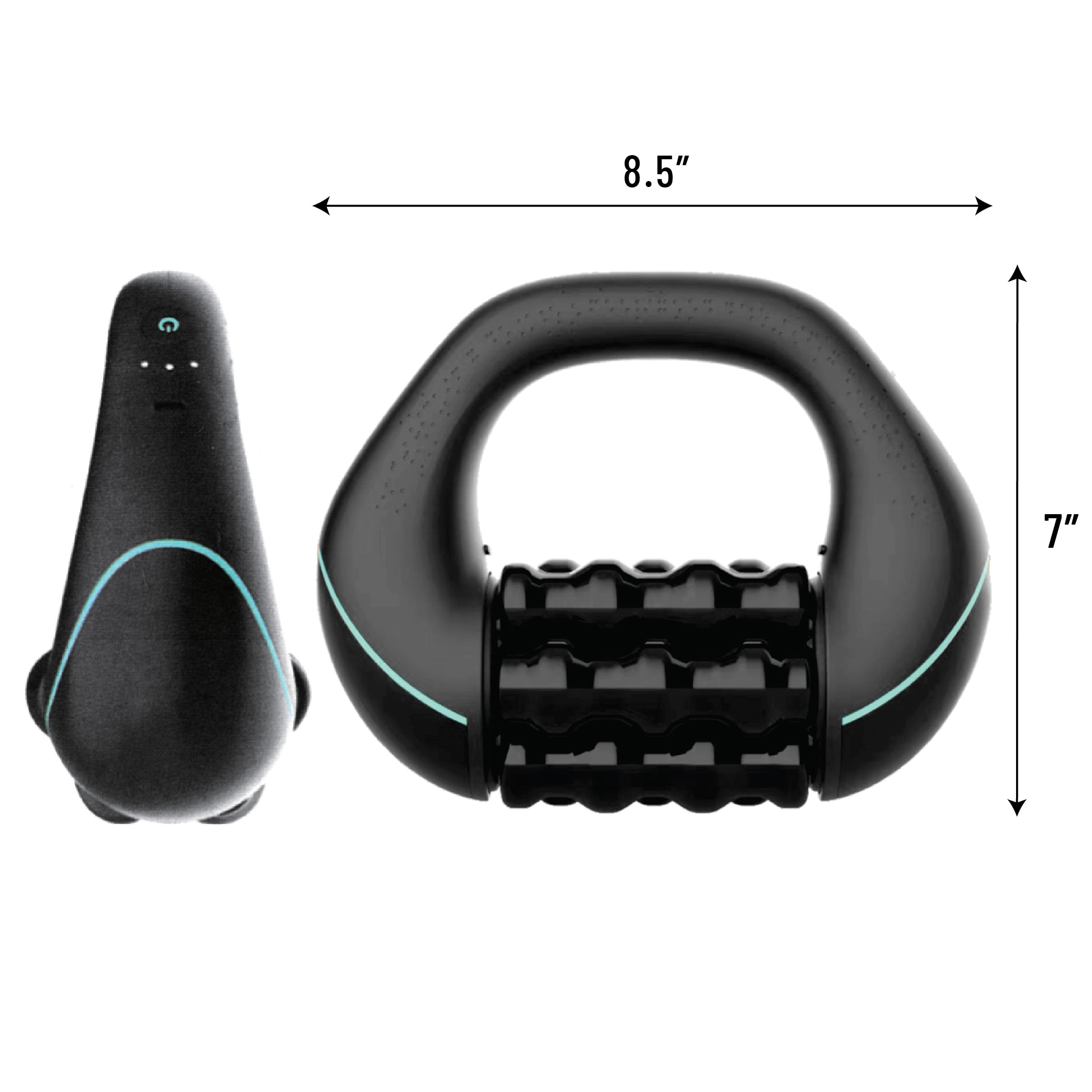TRAKK Rolling Handheld Massager with 3 Speed Settings, Ergonomic Grip, Portable Design, Muscle Relaxation, 1 Count