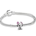thumbnail image 1 of Pulsera con dije de Disney Stitch en plata de ley, 17 cm, 1 of 2