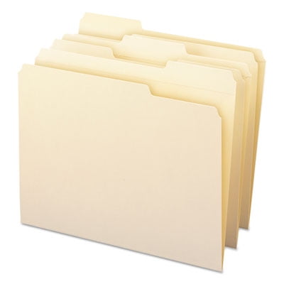 Smead WaterShed File Folder 100 Per Box 10314 Letter Size Reinforced 1/3-Cut Tab Manila 