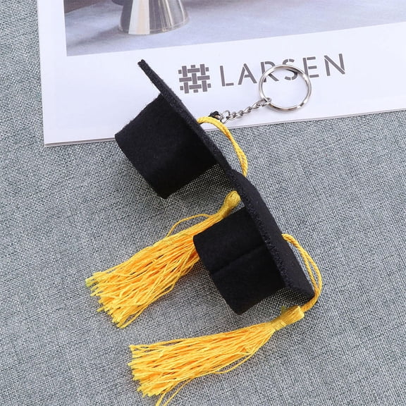 MLINS 10pcs Mini Graduation Cap Bottle Toppers Doctoral Hats Wine Bottle Caps